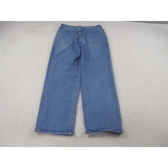 Old Navy‎ Jeans Womens 8 Blue High-Rise Loose Wide Leg Stretch Denim Mid Wash - Picture 6 of 10